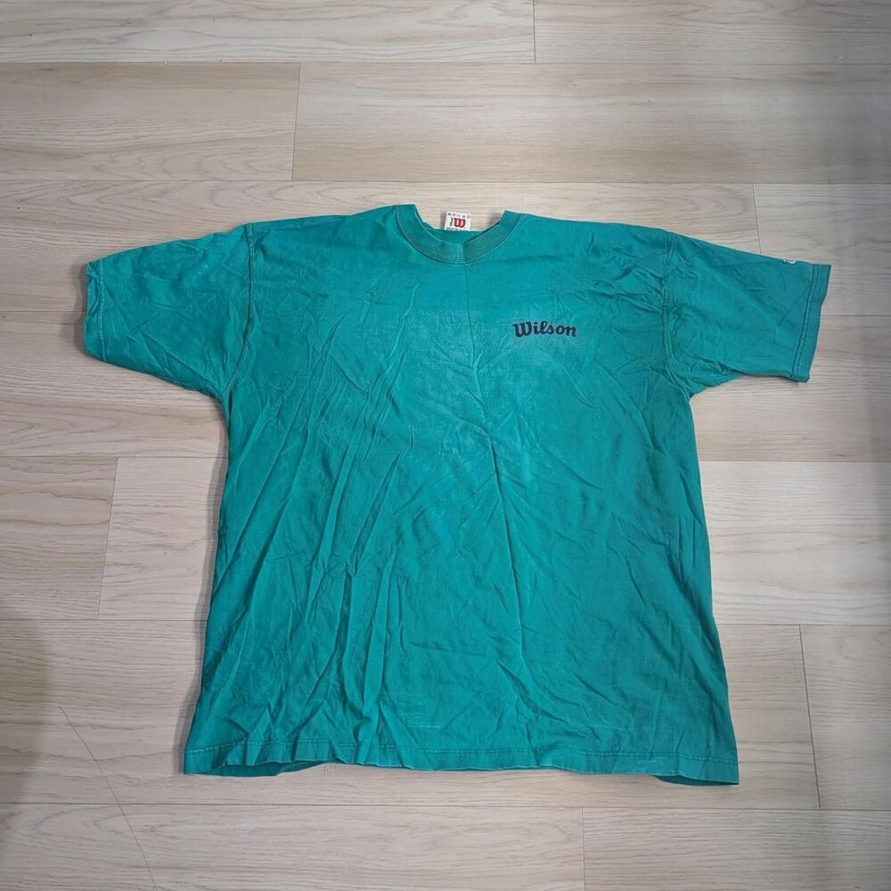 Wilson Men's Green and Blue T-shirt
